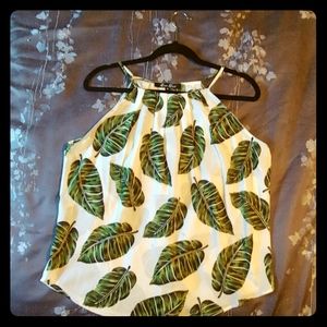 White and green blouse